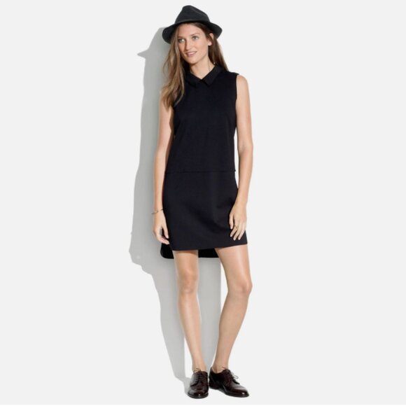Madewell Black Shirttail Shift Dress - Picture 2 of 9